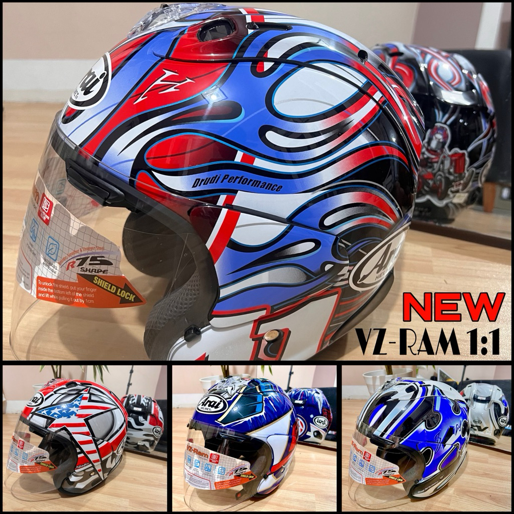 NEW HELM VZRAM SUPERCOPY HALF FACE NOT TSR NOT SCOT