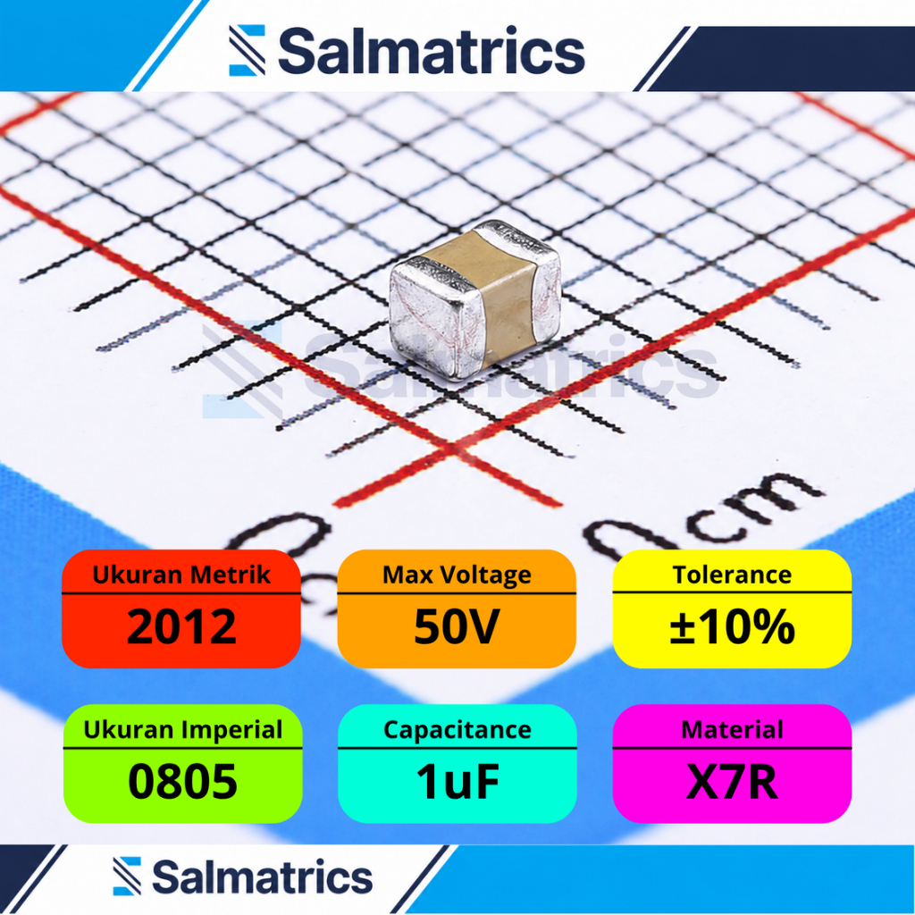 Kapasitor 1uF SMD 2012 Metrik 10%