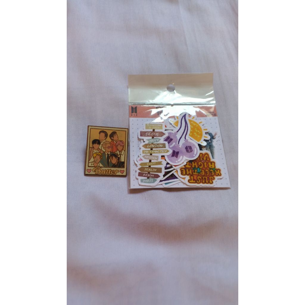 ARMY BTS enamel pin Butter + Stiker Permission to Dance