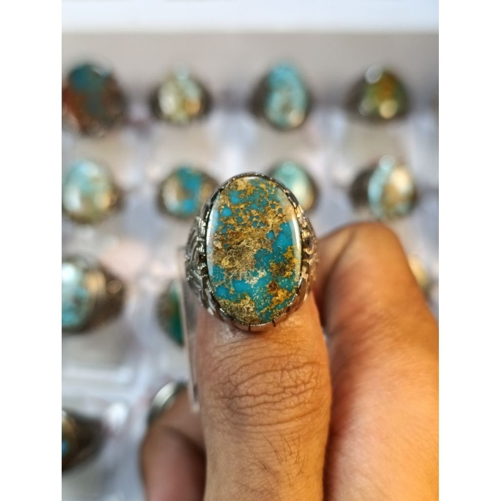 cincin natural pirus persia serat emas