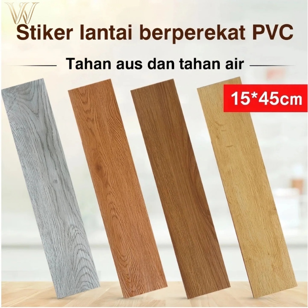 Promo Lantai Vynil / Sticker Vinyl lantai Bahan PVC ukuran 45cm x 15cm