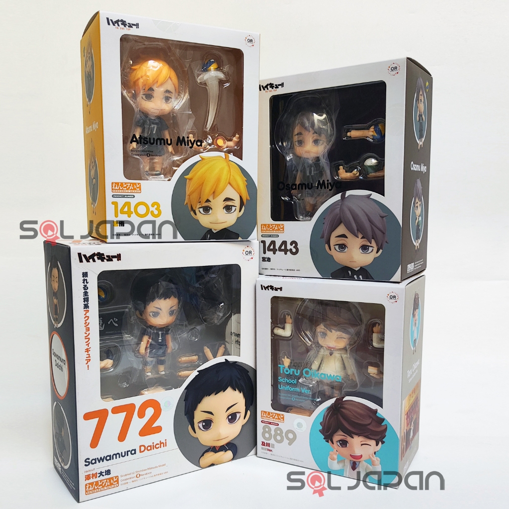 Haikyuu Nendoroid 772 Sawamura Daichi 889 Oikawa Tooru School Ver. 1403 Miya Atsumu 1443 Osamu