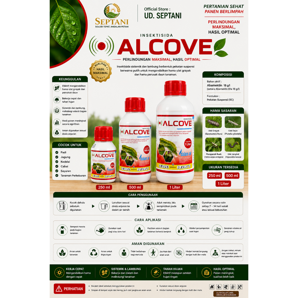 Insektisida  ALCOVE – Insektisida Sistemik dan Lambung untuk Pengendalian Hama Ulat Secara Optimal