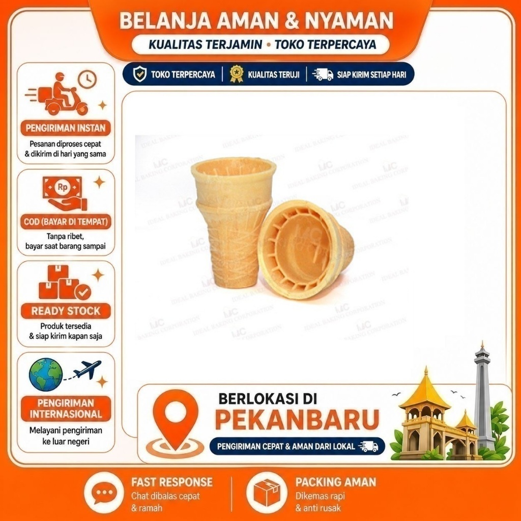 [SDW] pekanbaru/10 Pcs (1 Pack) Ice Cream Cup Cone Tempat Cangkir Es Krim Eskrim Pengiriman Instan