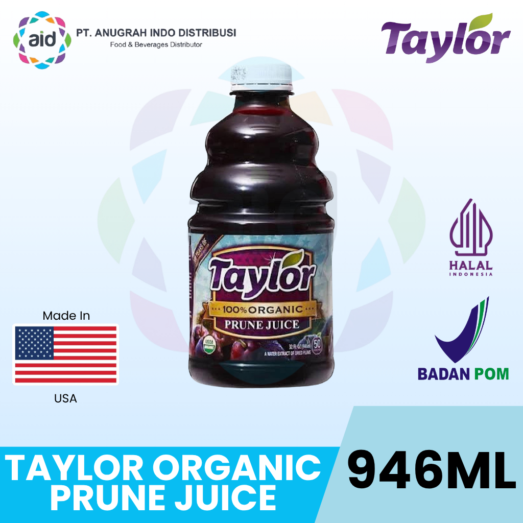 Taylor Organic Prune Juice 946ml – Jus Prune Organik Import Premium