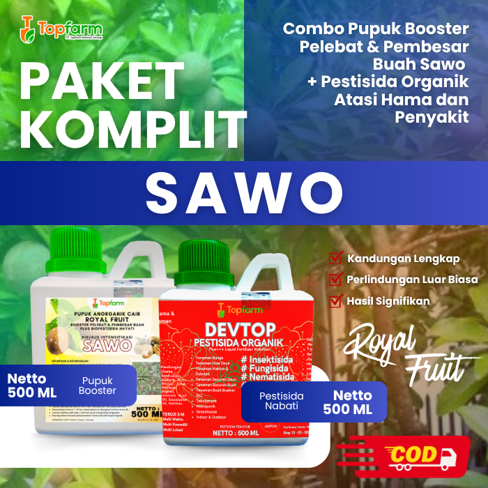 Pupuk & Pestisida Organik Tanaman Sawo 500Ml / Pupuk Sawo Agar Cepat Berbuah / Pupuk Sawo Berbuah Le