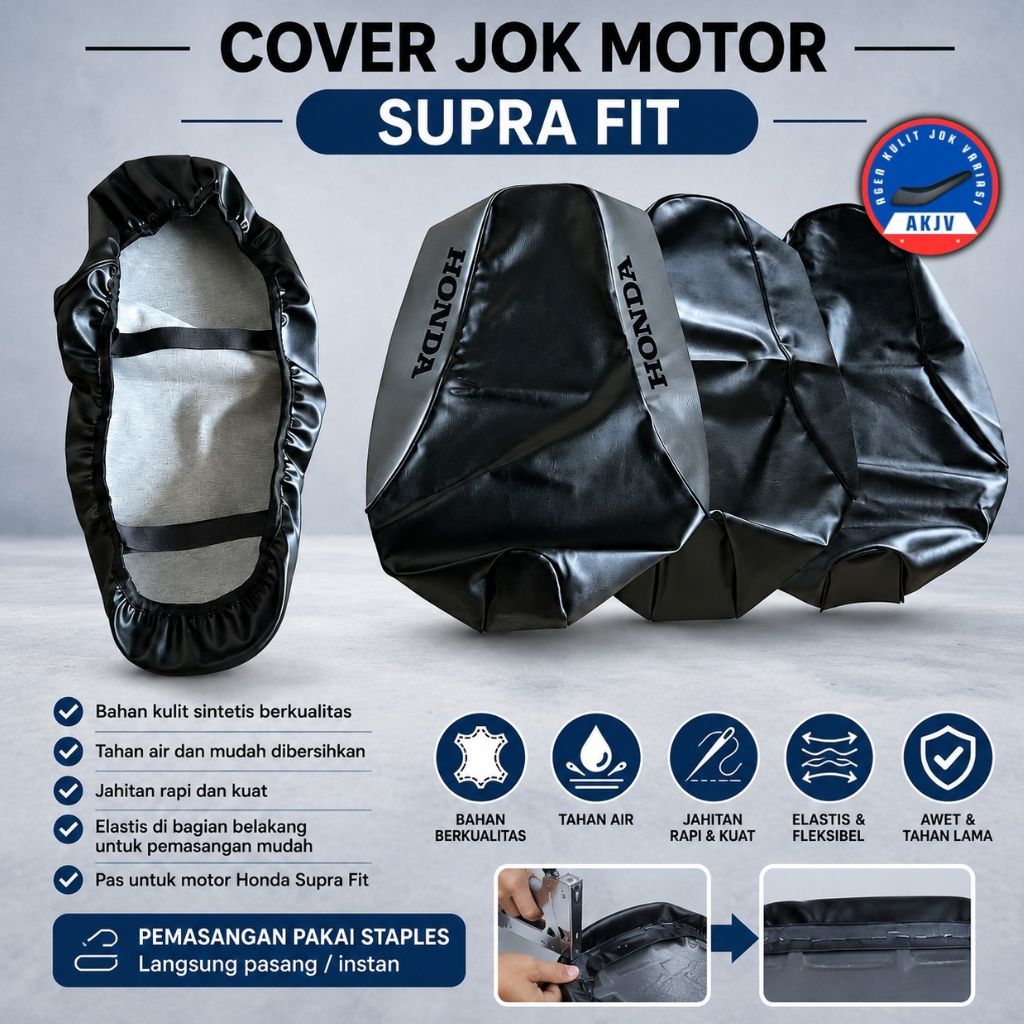 kulit jok motor SUPRA FIT/SUPRA FIT NEW/SUPRA FIT LAMA (bahan original)