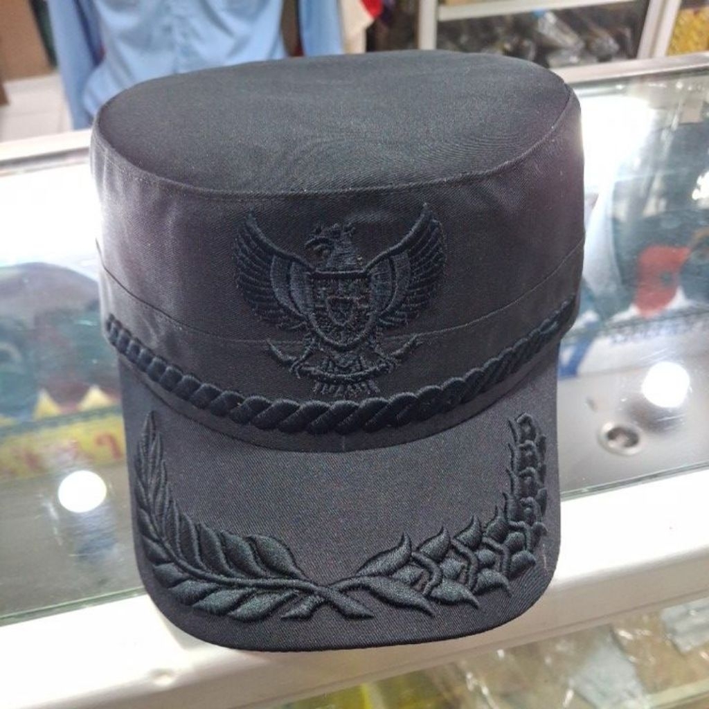 Topi komando garuda hitam,free nama
