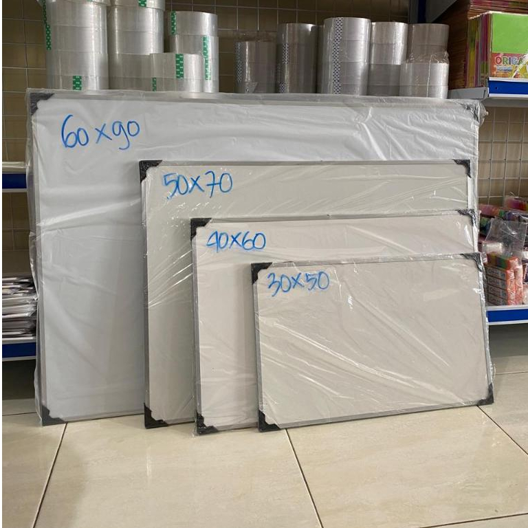 Papan Whiteboard 30x50 40x60 50x70 cm Free 1 pcs Spidol Whiteboard