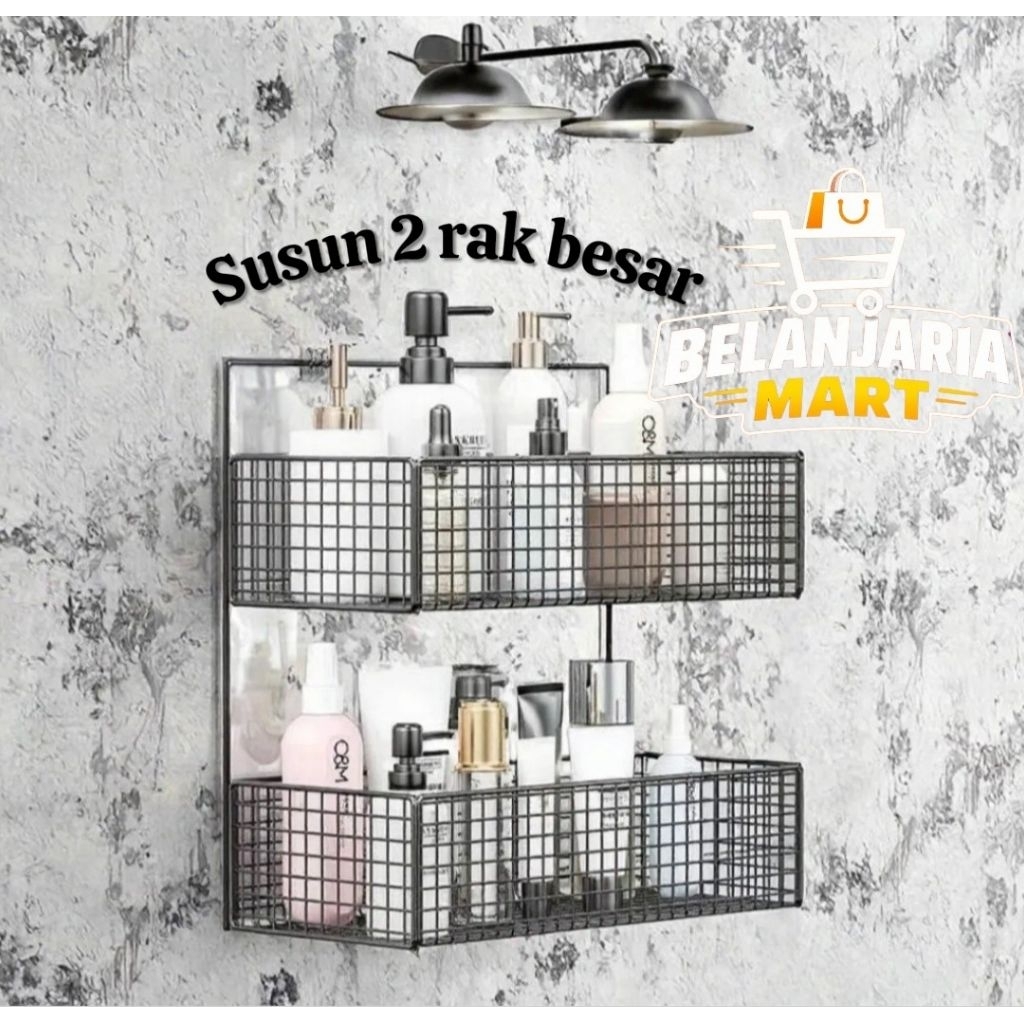 rak dinding susun 2/rak kamar mandi/rak susun 2