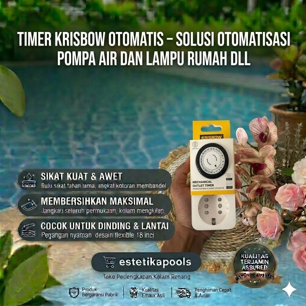 Timer Krisbow Otomatis – Solusi Otomatisasi Pompa Air dan Lampu Rumah Dll