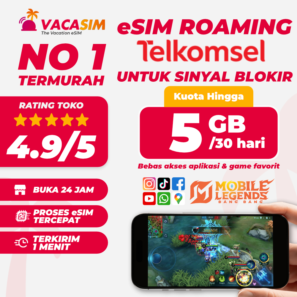 Esim Roaming Telkomsel Anti Blokir HP Inter | Solusi IMEI IPhone Android | eSIM Sinyal Terblokir