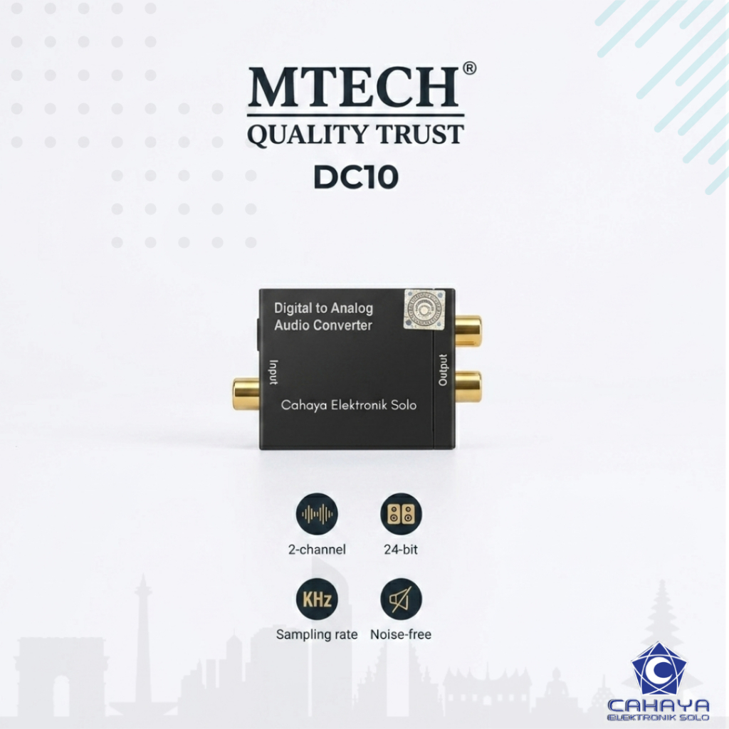 Converter Audio Digital To Analog Mtech NYK Toslink Optik Coax Rca Optic To Rca AV Audio Converter