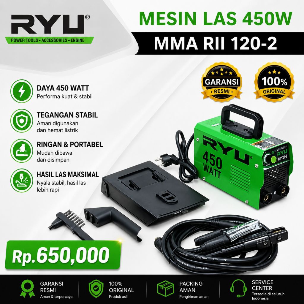MESIN TRAFO/INVERTER MMA RYU 450WATT