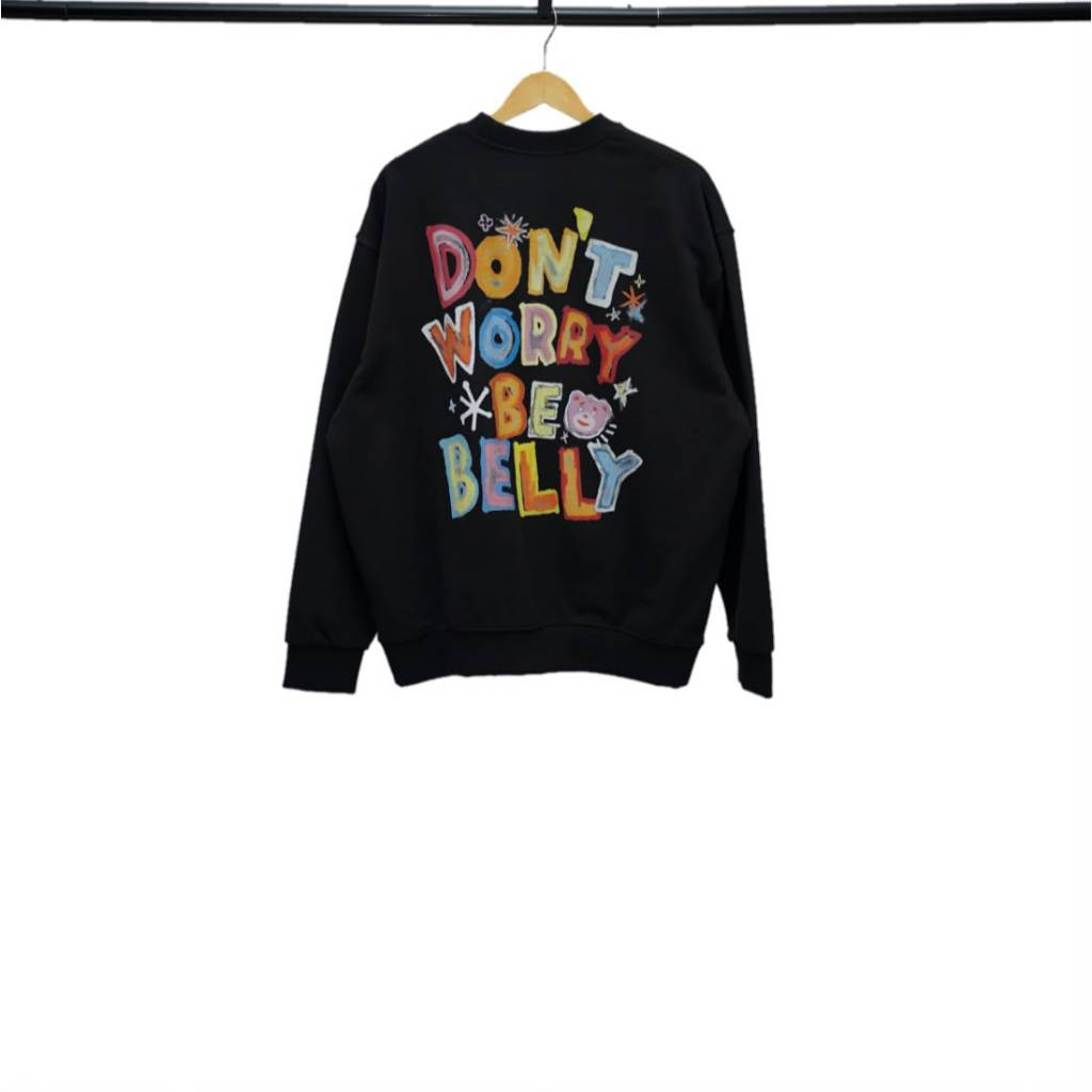 ADLV BELLY COLLAGE LOGO SWEATSHIRT BLACK (100% Original)