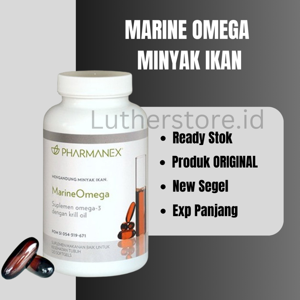 Marine Omega 3 Minyak Ikan Suplemen isi 120 Exp 2027 Original