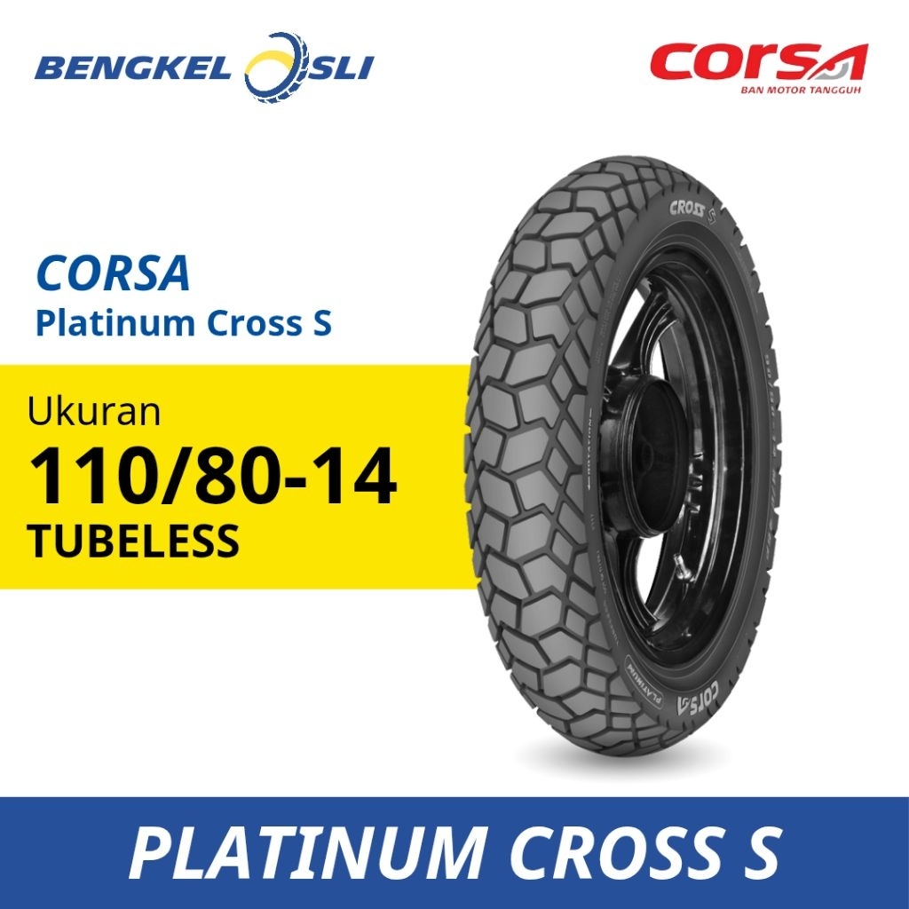 Ban Motor CORSA Platinum CROSS S Ring 14 110/80-14 Tubeless (TL)