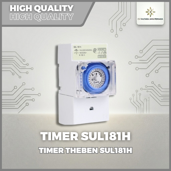 TIMER THEBEN SUL181H 24 JAM OTOMATIS TIMER PANEL DIN RAIL SUL 181 H TIMER LAMPU LISTRIK OTOMATIS