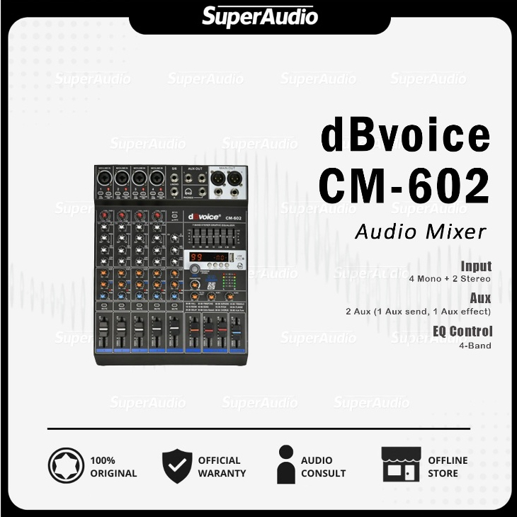 dBvoice CM-602 Audio Mixer 6 Channel
