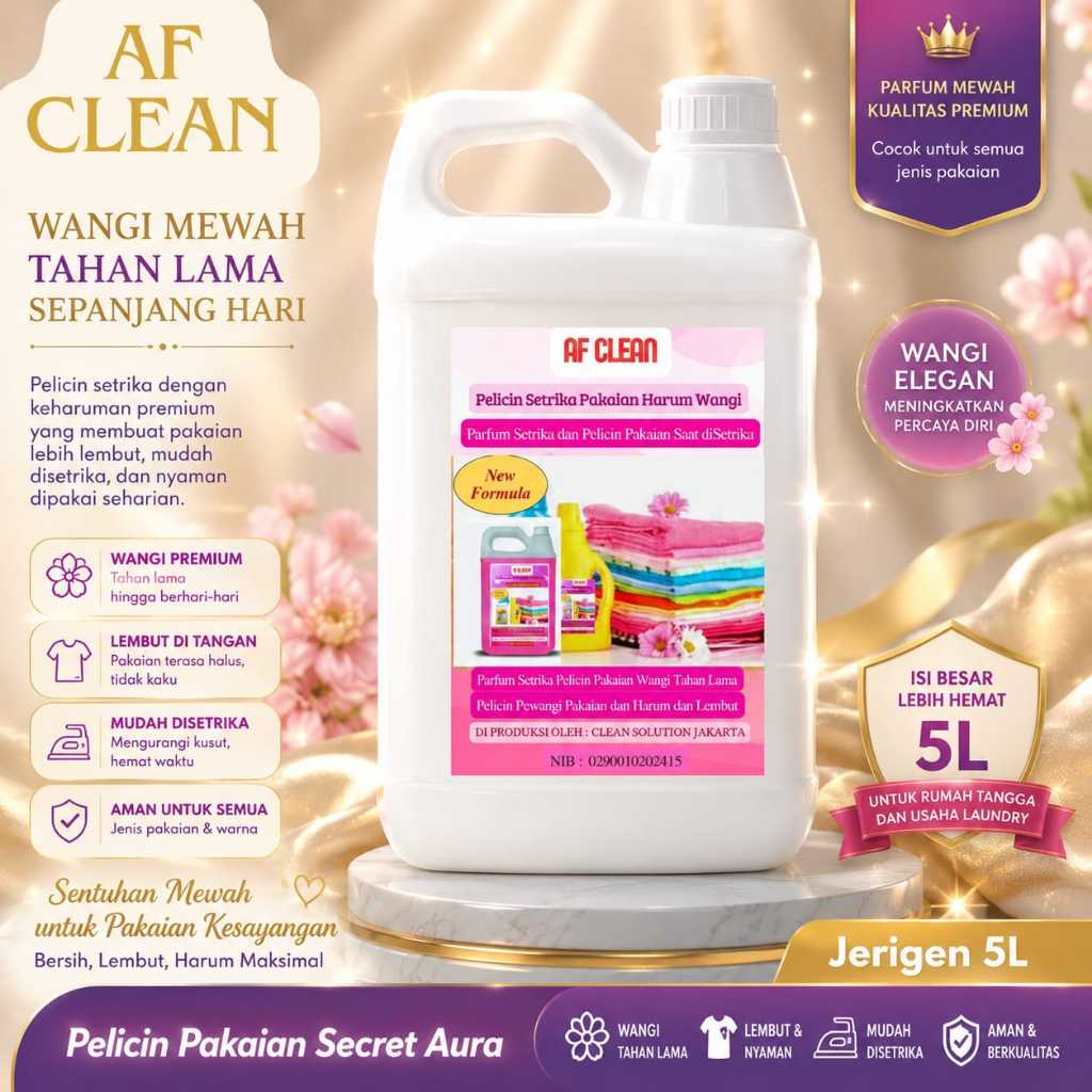 Pewangi Pelicin Setrika Pakaian Laundry 5L - Sakura Pelicin Pewangi Baju