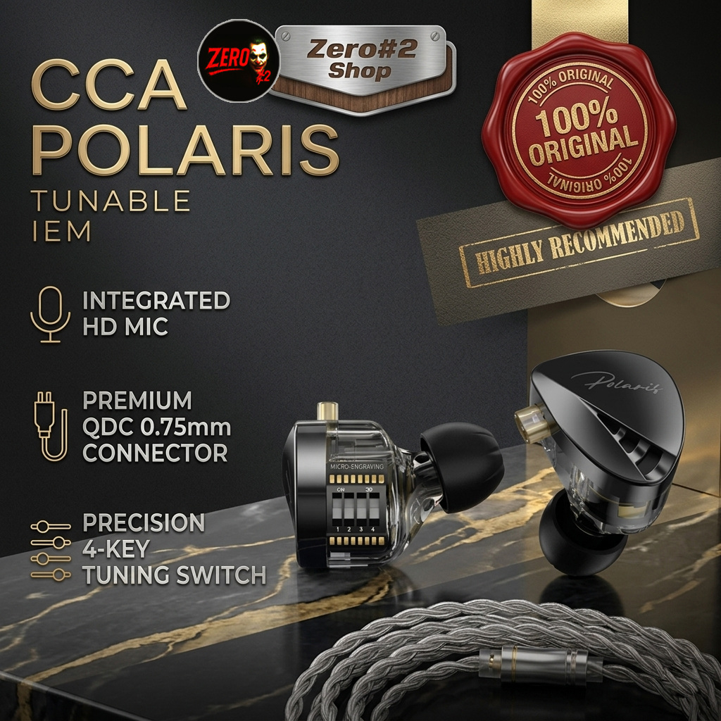 CCA Polaris with Mic HIFI Noise Cancelling Dual Cavity Dynamic Driver