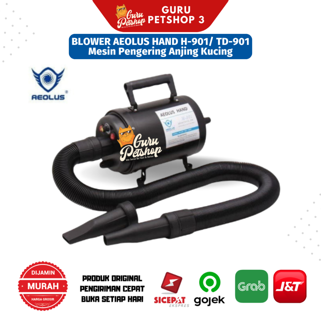Aeolus Hand Singgle Blower H-901 / TD901 - Mesin Pengering Anjing Kucing