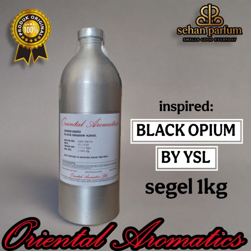 Bibit/biang parfum BLACK SHADOW (ysl black opium) by oriental aromatics kemasan segel 1kg