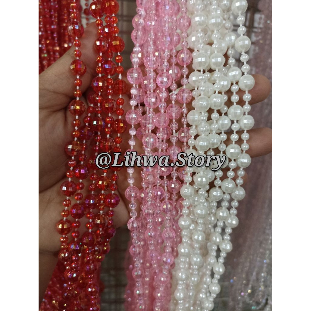 1METER - MUTIARA KRISTAL RENTENG/ MUTIARA KRISTAL KILAP