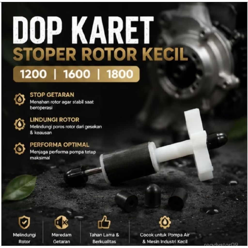 Karet Stoper Dop Tutup AS Magnet Kipas Rotor Pompa Aquarium PH 1200 1600 1800