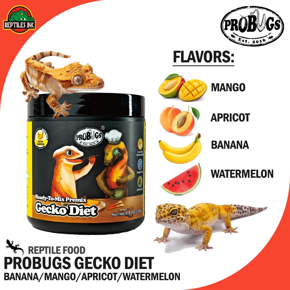 Probugs Gecko Diet Premix Makanan Hewan Reptil Leopard Gecko Crested Gargoyle