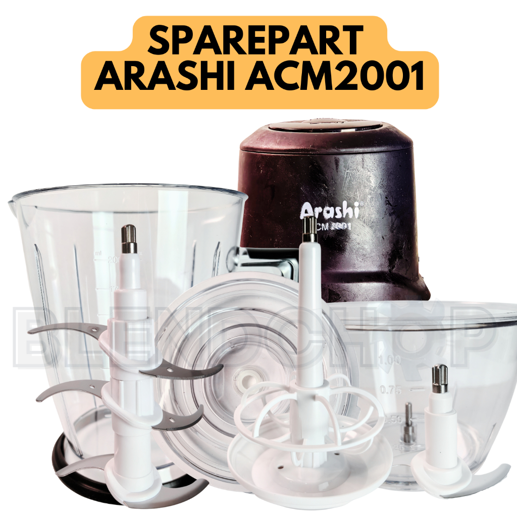 ARASHI AMC2001 Suku Cadang Pisau | Mangkok | Tutup | Gearbox | Dinamo