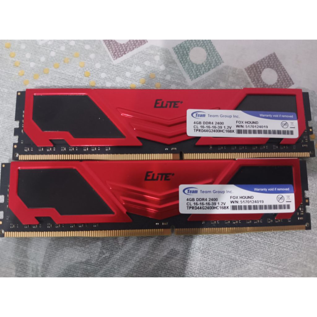 RAM TEAM GROUP 8GB (2X4GB) DDR4 2400MHZ