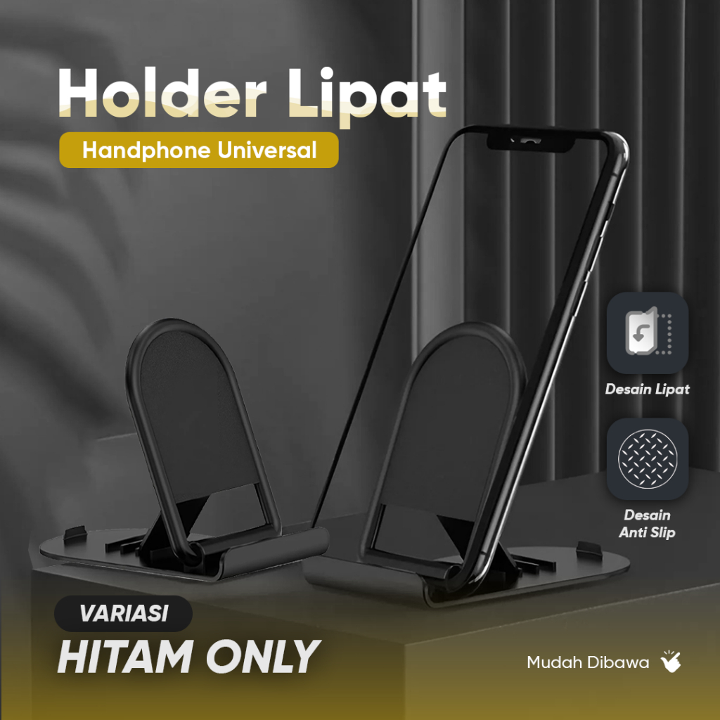 Holder Lipat HP Mini Universal / Holder Stand Dudukan Penyangga HP Mini Lipat / Docking HP