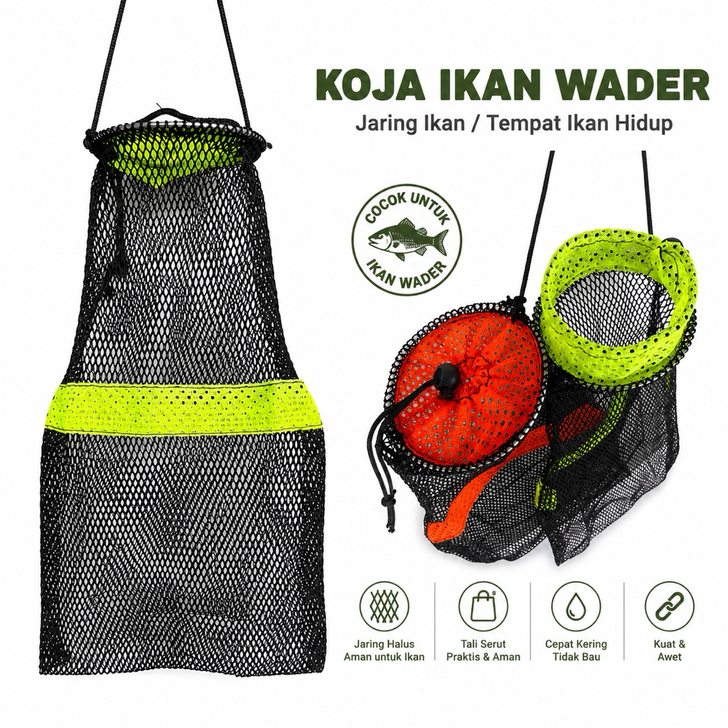 KOJA - Koja Ikan Kecil - Keramba Ikan Wader Sungai - Wadah Ikan Praktis