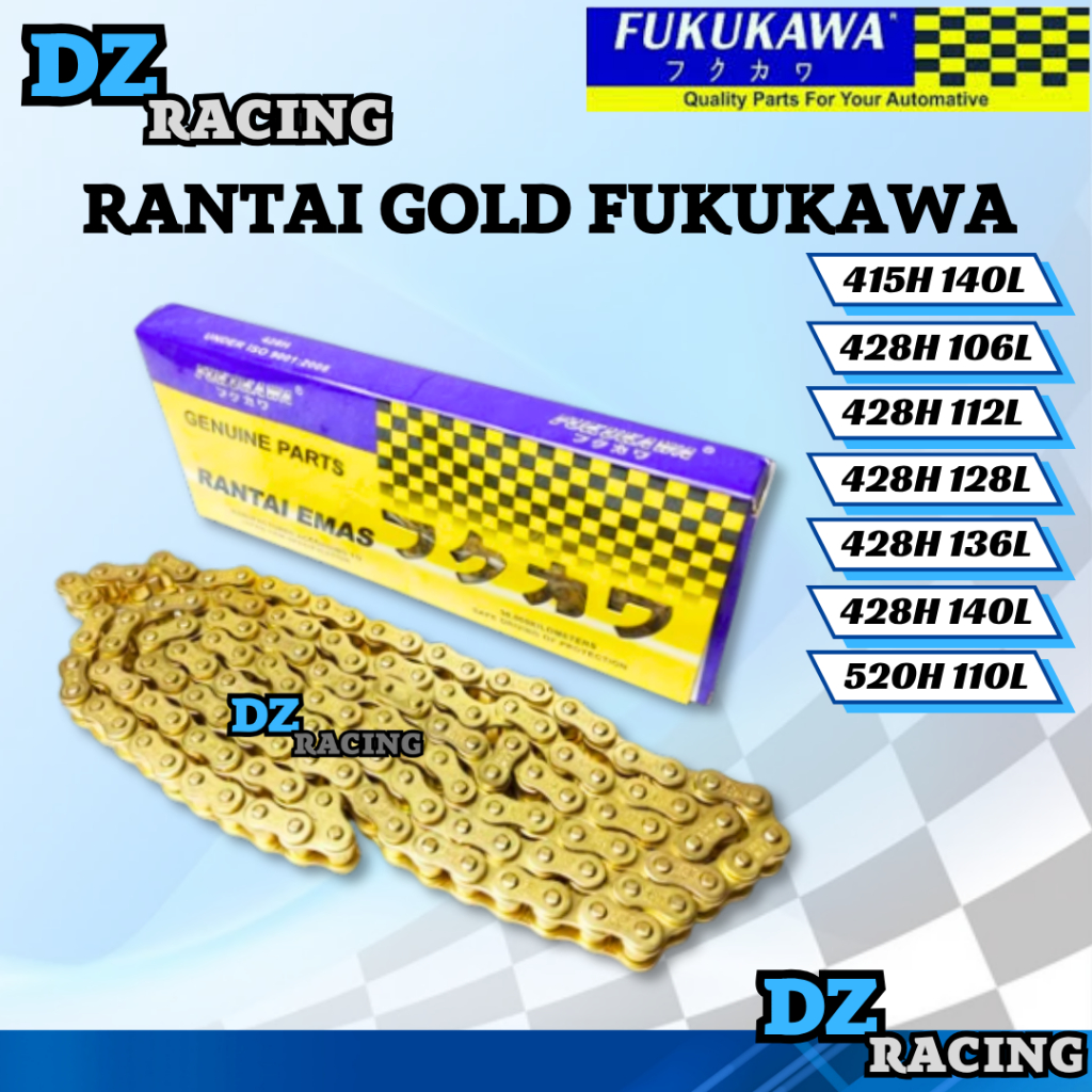 Rantai Emas Gold Fukukawa Original 428H 520H 106L 112L 128L 136L 140L 415H 140L