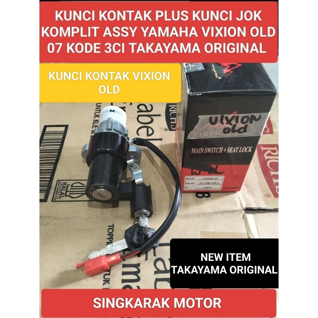 KUNCI KONTAK ONLY YAMAHA VIXION PART 3CI TAKAYAMA ORIGINAL
