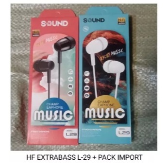 Handsfree Brand L29 Headset Extra bass - Earphone / Headset Extra Bass Stereo Earphone HF L-29 D21 T
