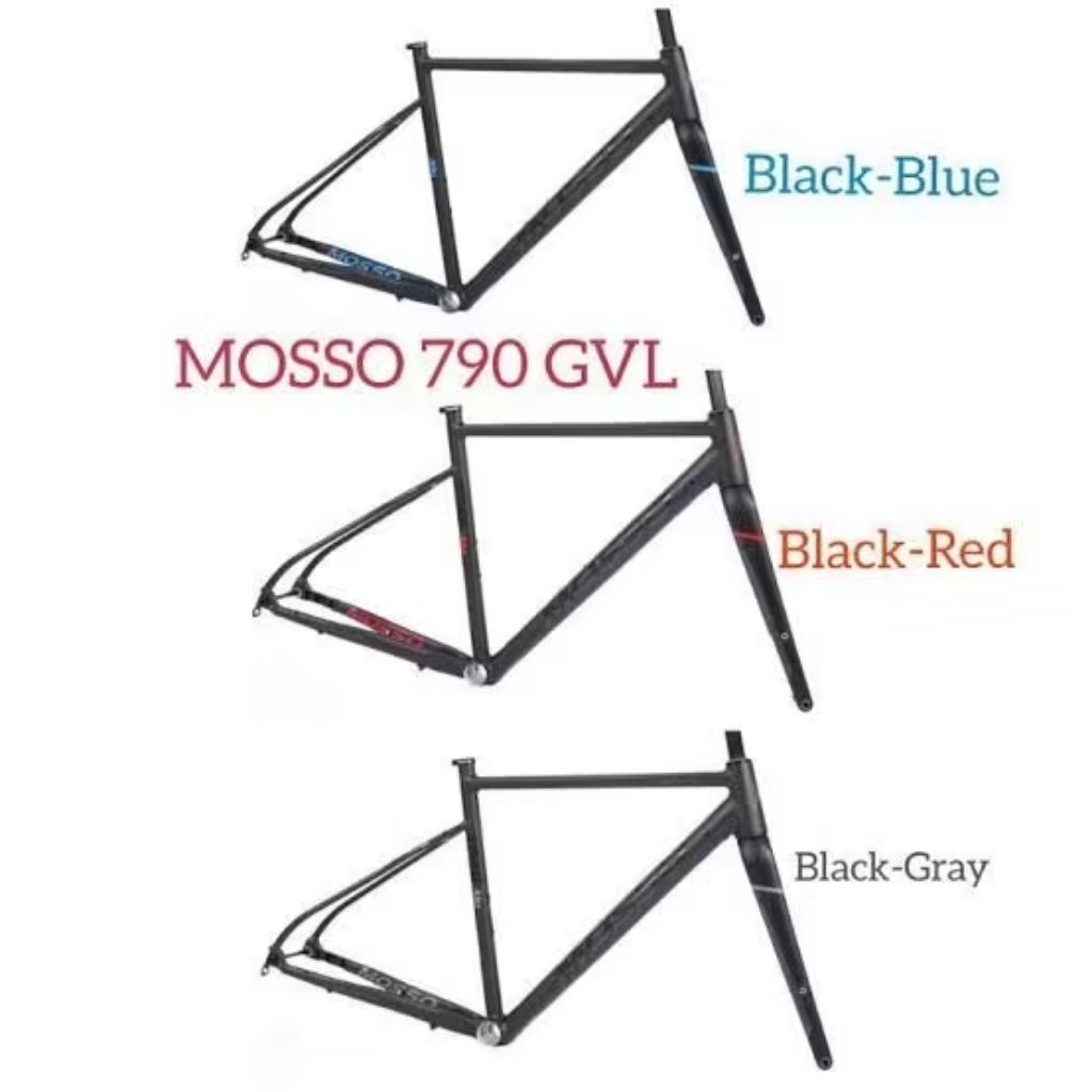 Frame Set Mosso 790 GVL Gravel Bike Alloy Fork Carbon