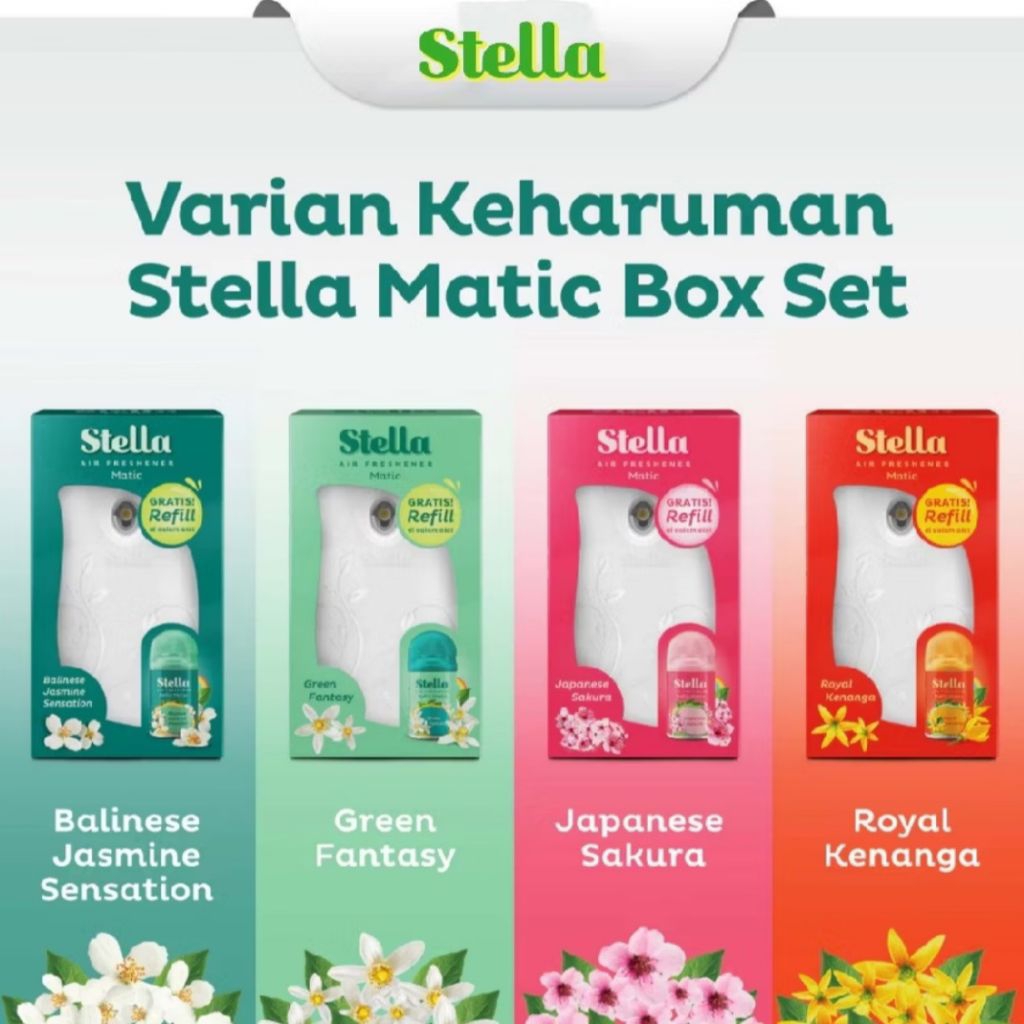 Stella Air Freshener Matic Box Set - Pengharum Pewangi Ruangan Otomatis | Stella Matic Box Set