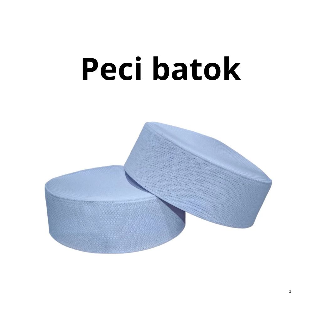 Peci batok pendek atau songkok putih tinggi 7 cm peci batok pendek original