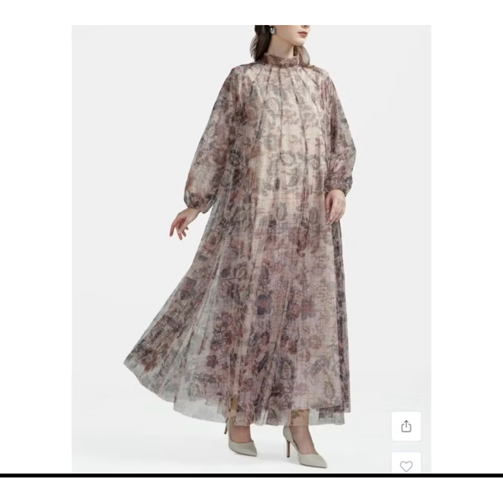 Benang Jarum X Raisa Festive Finesse Flowy Dress - Maple