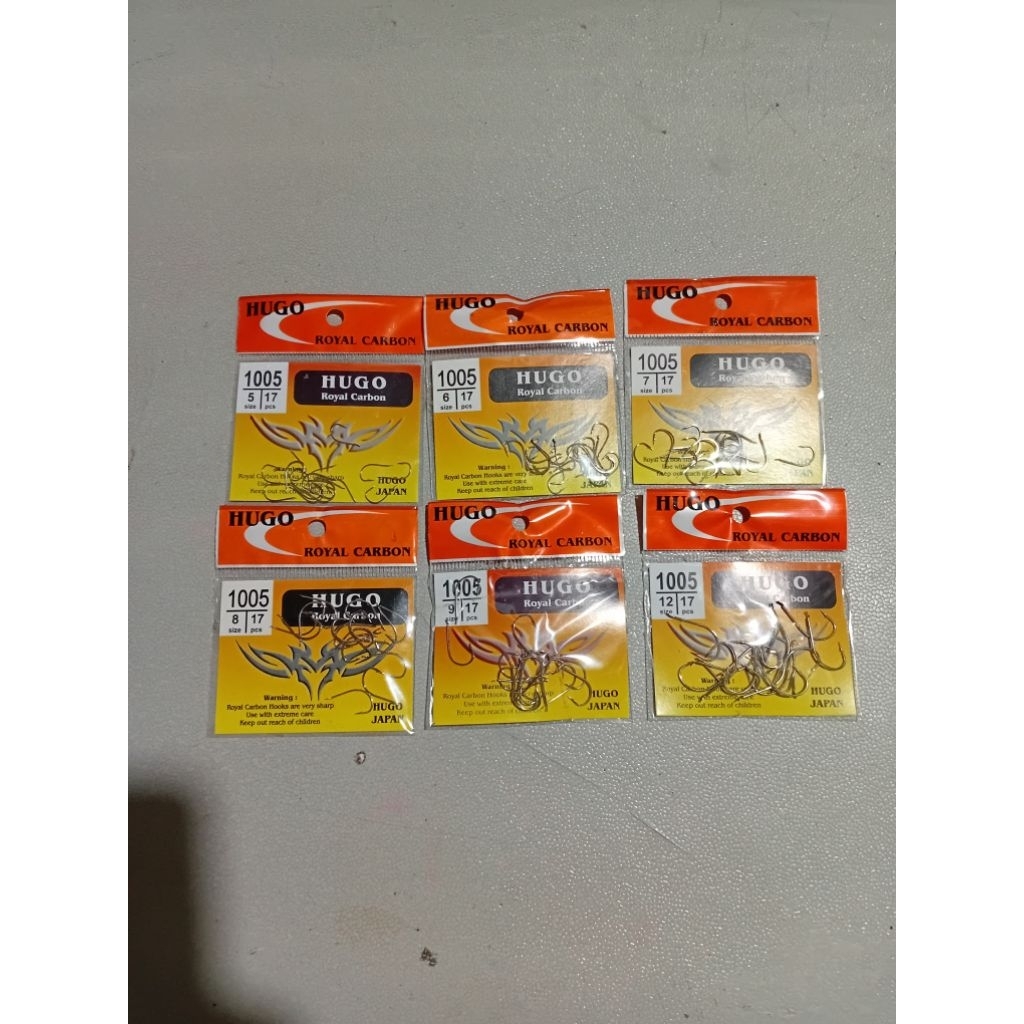 Mata Kail Pancing Hugo Royal Carbon 1005 Putih Tanpa Lubang