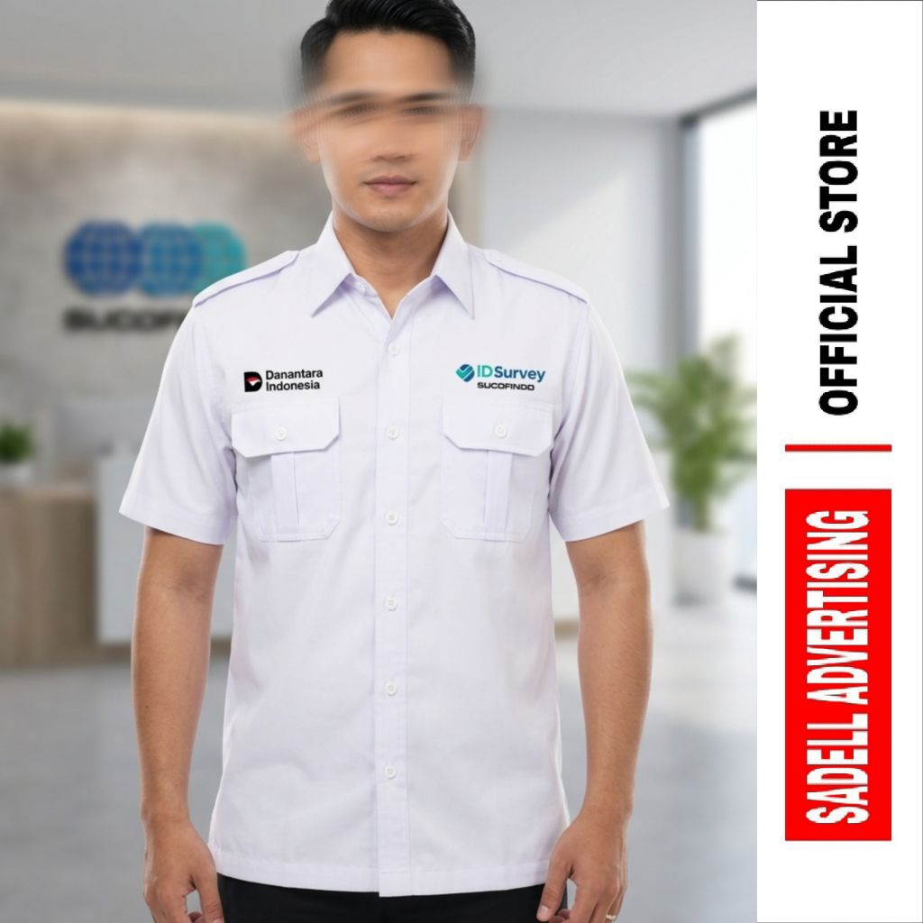 Kemeja DANANTARA ID SURVEY SUCOFINDO Lengan Panjang / Pendek / Baju Kerja ID Survey Sucofindo / Sera