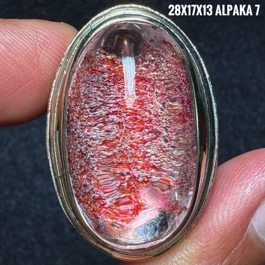 Cincin Batu Akik Natural Kecubung Karang