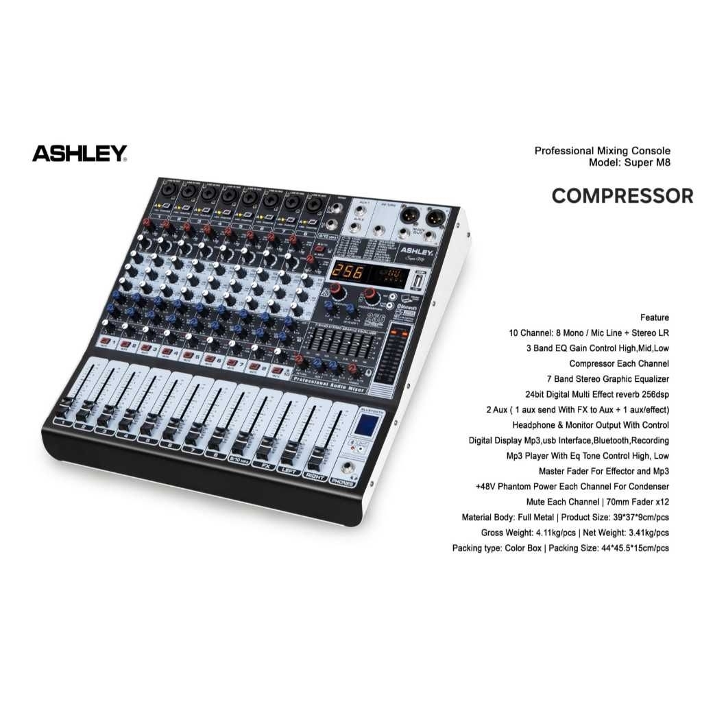 Mixer Ashley Super M8 Compresor Mixer Ashley 8 Channel Compressor
