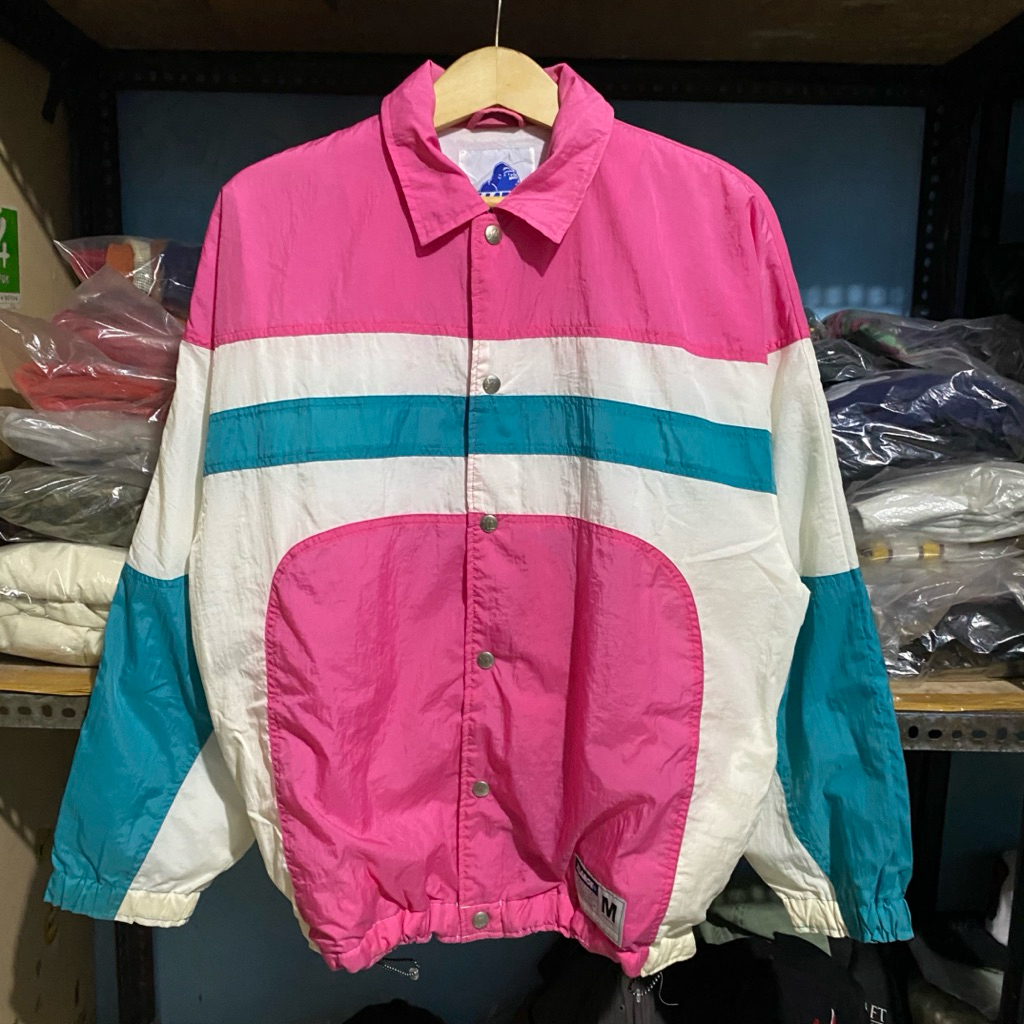 XLARGE Nylon Windbreaker Jacket Pink Size M 69x60