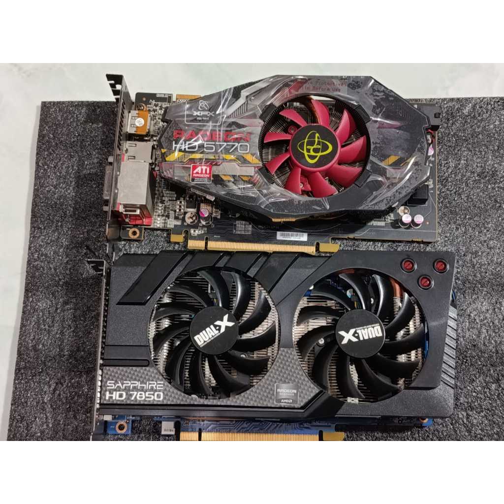 RADEON HD5770 1GB (HIDUP) & SHAPPIRE HD7850 2GB (NO DISPLAY) DDR5  VGA RUSAK