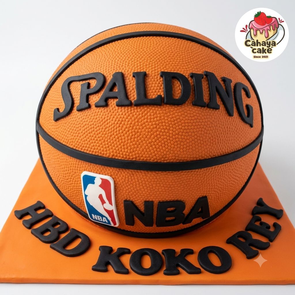 Kue Ulang Tahun Bola Basket / Basket Ball Cake / Kue Ultah Bola Basket
