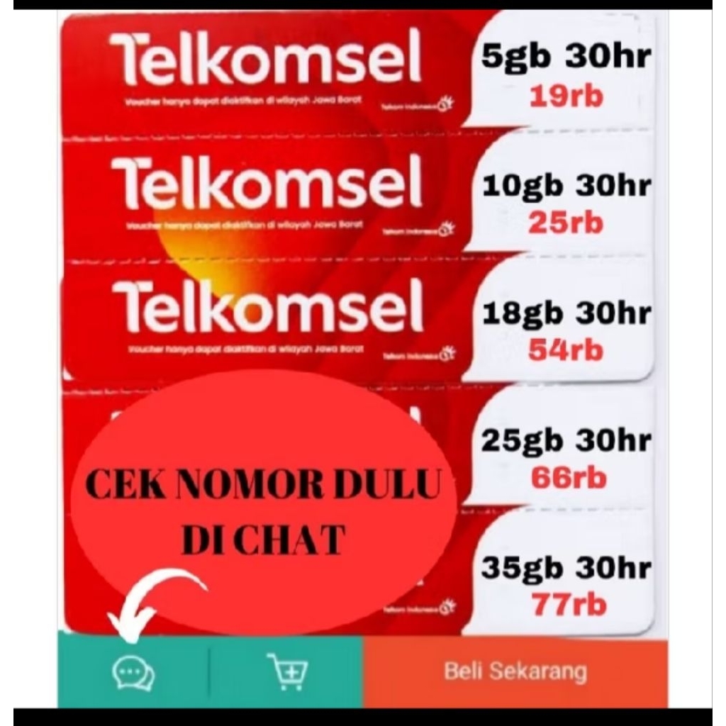 Paket Data Telkomsel Terbaik Combo Sakti (JANGAN ORDER LANGSUNG, TAPI CEK NOMOR DULU)