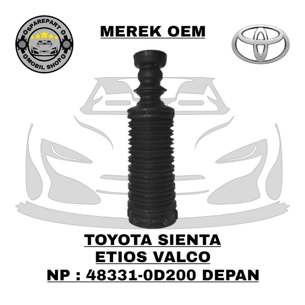 Karet Stopper Boot Shock Breaker Shockbreaker Depan Toyota Sienta Etios Valco